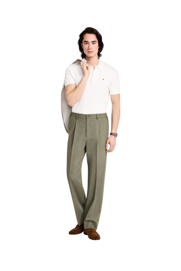 Mens Modern fit Dress Pants 38 / 32 Green Solid