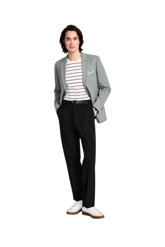 Mens Modern fit Linen Sport Coat Blazer 36 R Sage Green Solid