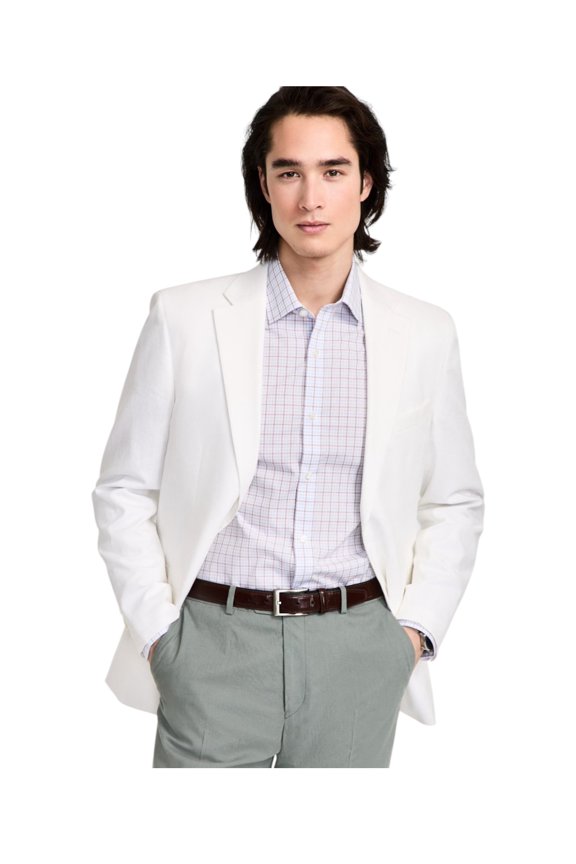 Mens Modern fit Sport Coat Blazer 36 R White Solid Stretch