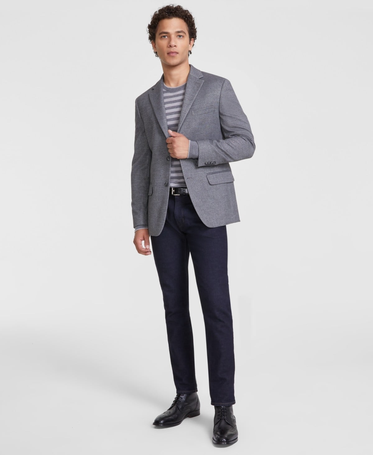 Tommy Hilfiger Mens Modern fit Sport Coat Blazer 36 S Grey