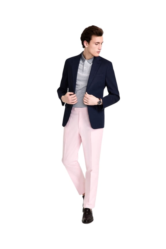 Mens Modern fit Sport Coat Blazer 38 R Navy Blue Solid Stretch