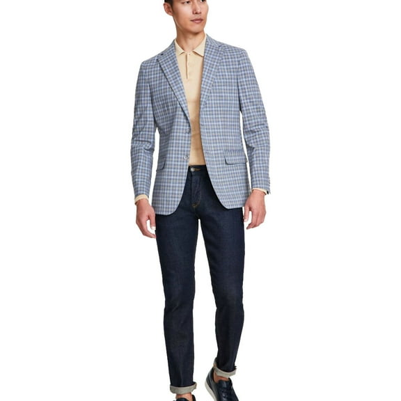 Tommy Hilfiger Mens Modern-Fit Windowpane Sport Coat, Multicoloured, 38 Short