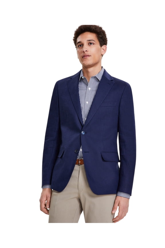 Mens Modern fit Sport Coat Blazer 39 R Blue Solid
