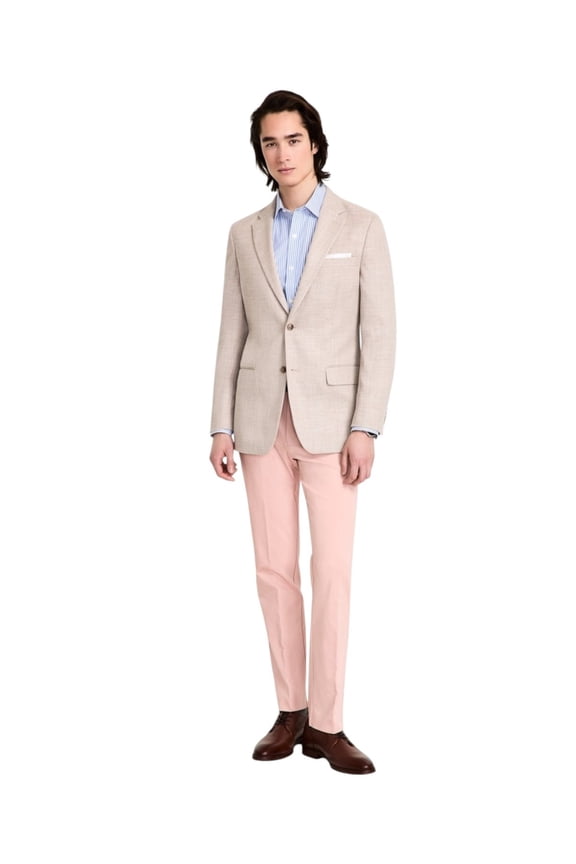 Mens Modern fit Sport Coat Blazer 44 L Beige Solid