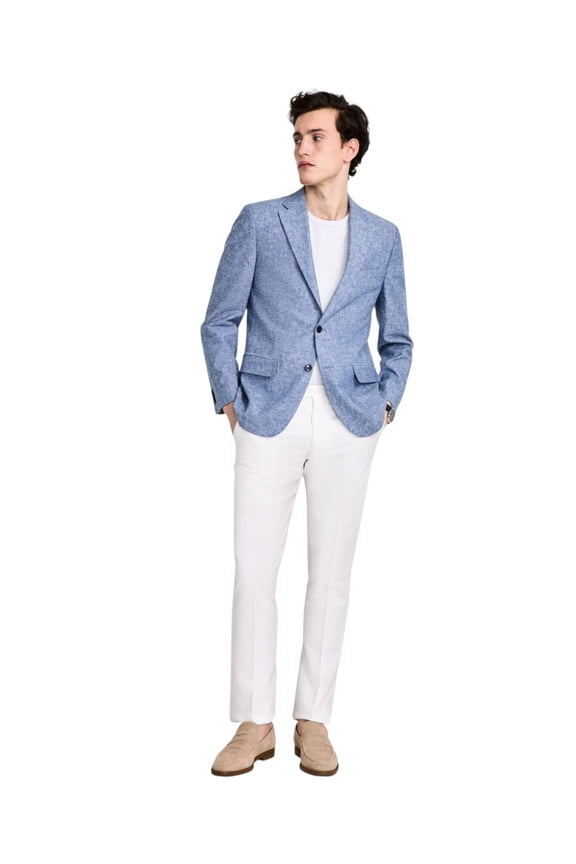 Mens Modern fit Sport Coat Blazer 44 R Blue Solid