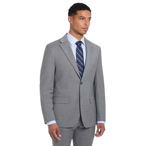 Tommy Hilfiger Mens Modern fit Suit Jacket Blazer 38 R Pearl Grey Solid Wool