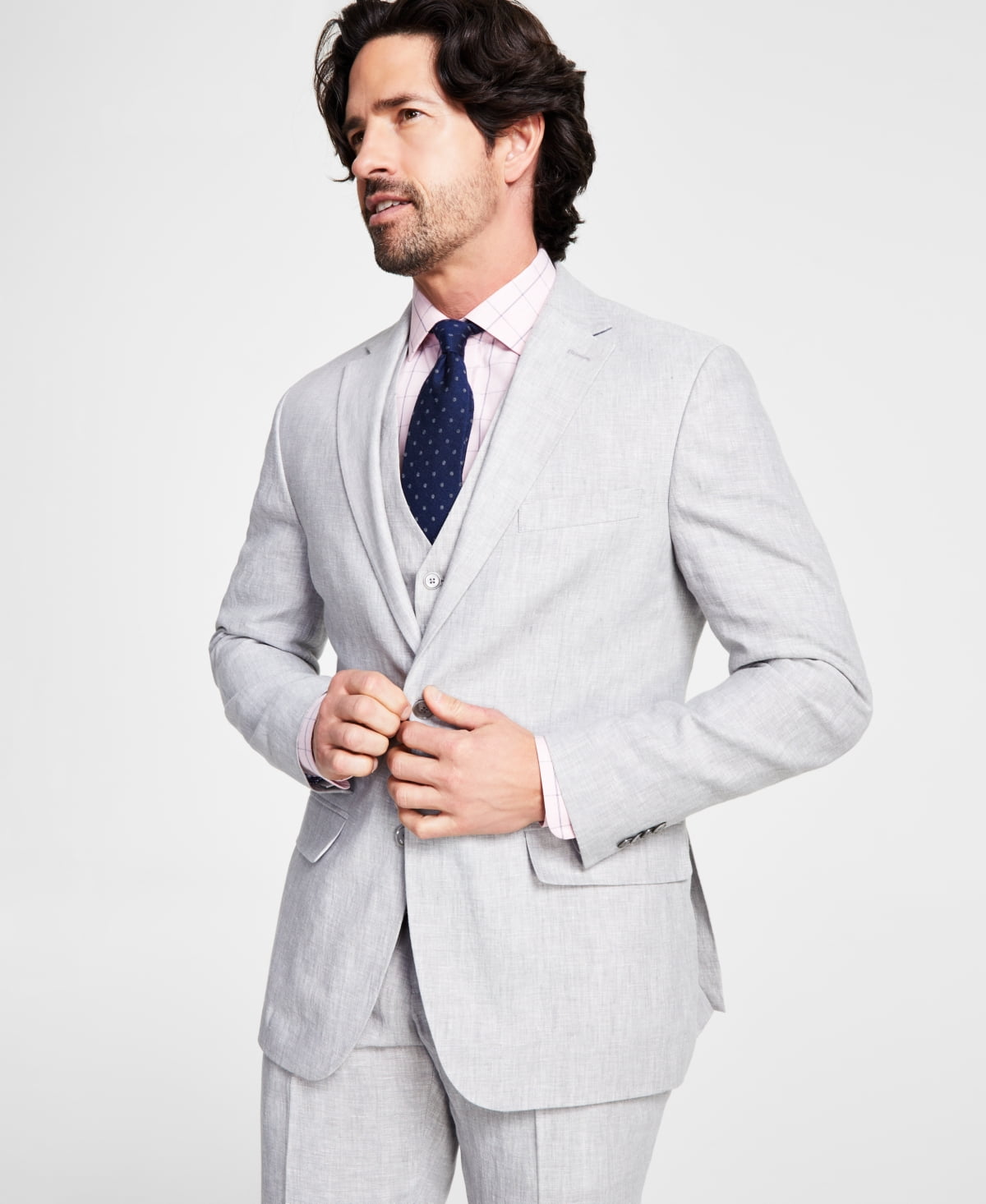 Tommy Hilfiger Mens Modern fit Suit Jacket Blazer 41 R Grey Stretch
