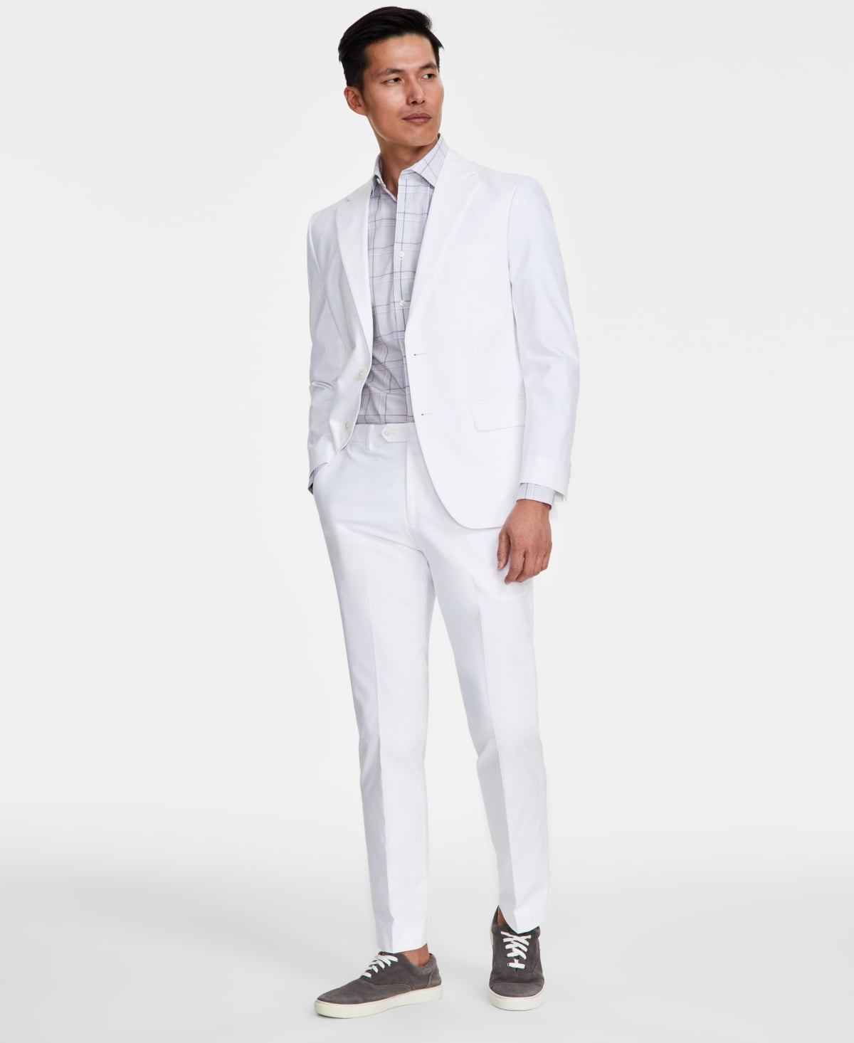 Tommy Hilfiger Mens Modern fit Suit Jacket Blazer 44 S White Solid Stretch