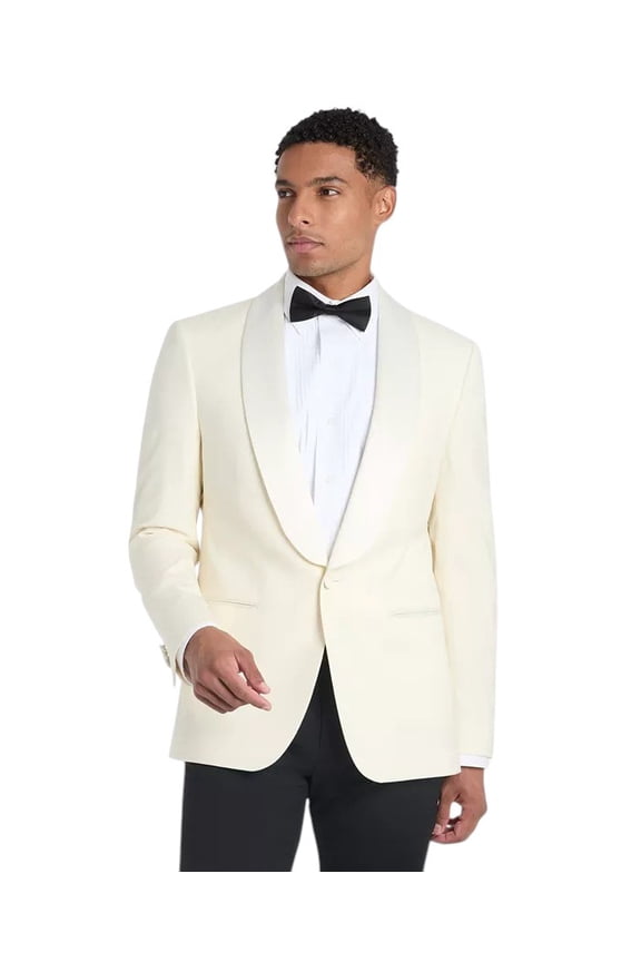 Mens Modern fit Wool Tuxedo Jacket Blazer 56 L White Solid