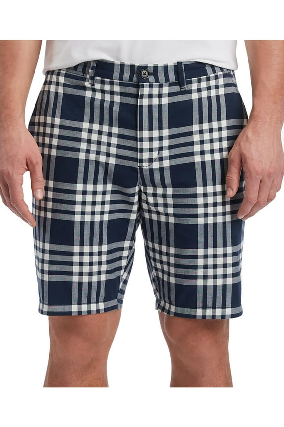 Mens Plaid Cotton Casual Shorts
