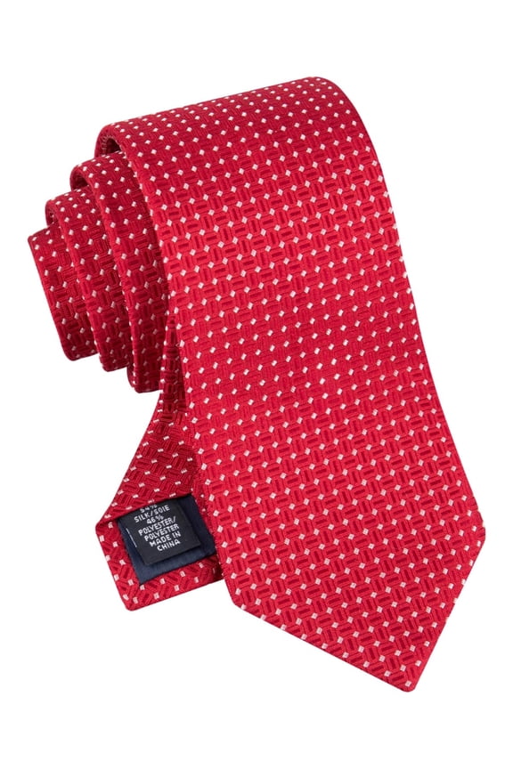 Mens Red Natte Grid Tie ONE SIZE