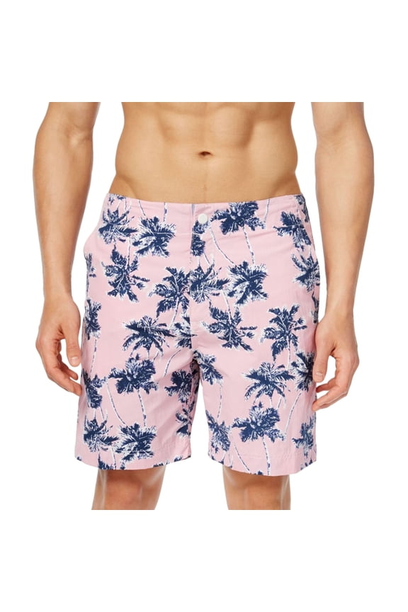 Mens Regal Palms Swim Bottom Board Shorts, Pink, Big & Tall, XX-Large