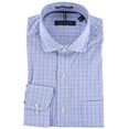 thumbnail image 1 of Tommy Hilfiger Men's Regular Fit Long Sleeves Shirt Blue Plaid, 17-17.5 36-37, 1 of 4