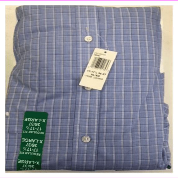 Tommy Hilfiger Mens Regular Fit Stretch Shirt XL/White/Blue Plaid