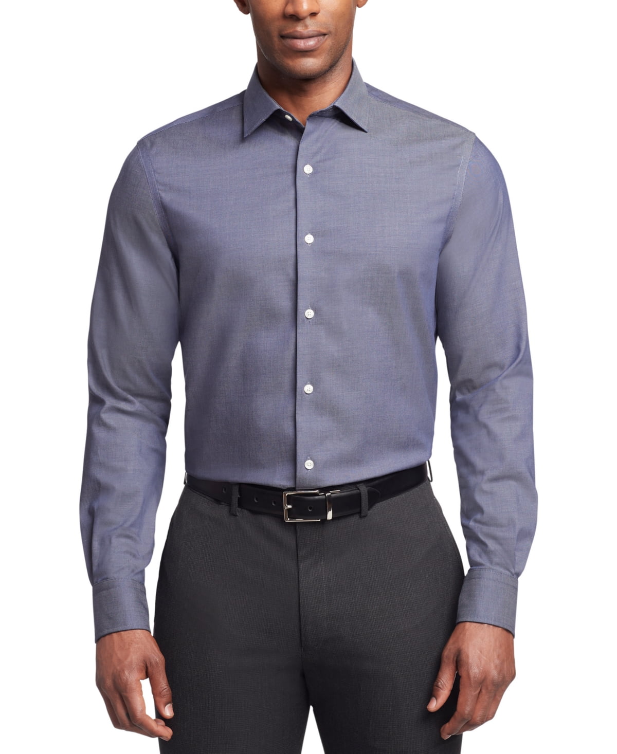 Tommy Hilfiger Mens Regular fit Dress Shirt Medium 15 in 34-35 Blue Solid