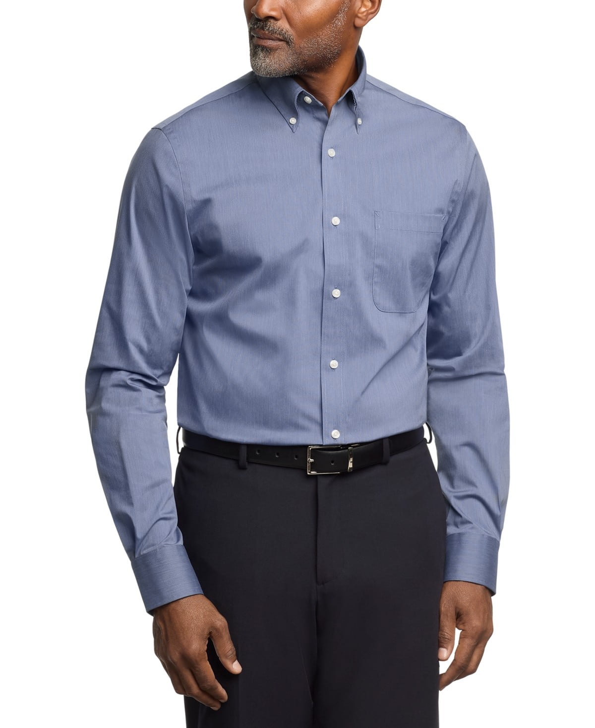 Tommy Hilfiger Mens Regular fit Dress Shirt XXL 18.5 in 34-35 Blue Solid