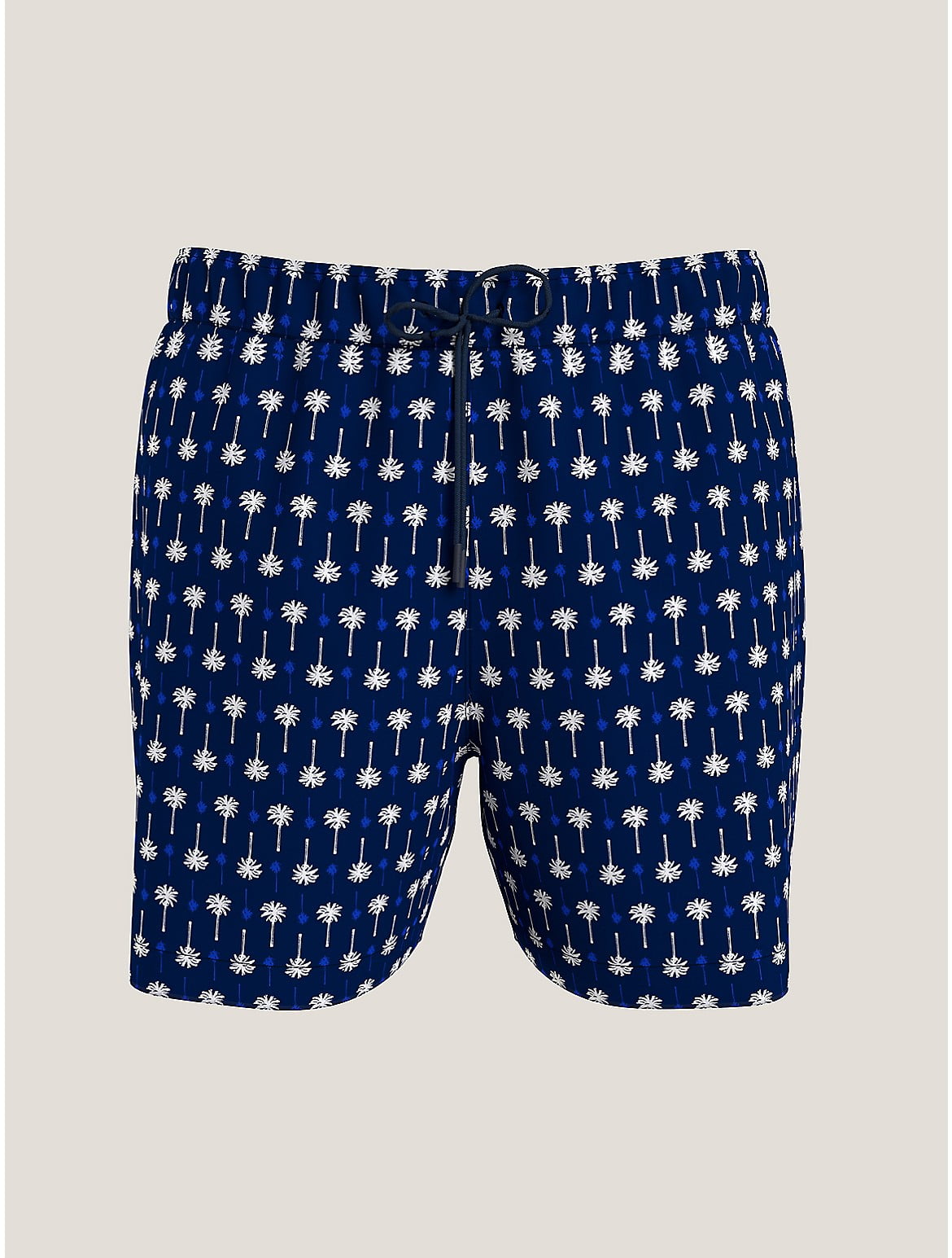 Tommy Hilfiger Mens Regular fit Swim Trunks Swimwear Medium Blue Palm Pattern