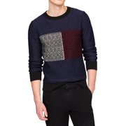 Tommy Hilfiger Mens Ribbed Trim Cotton Crewneck Sweater