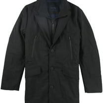 Tommy Hilfiger Mens Robert Raincoat, Black, 38 Short