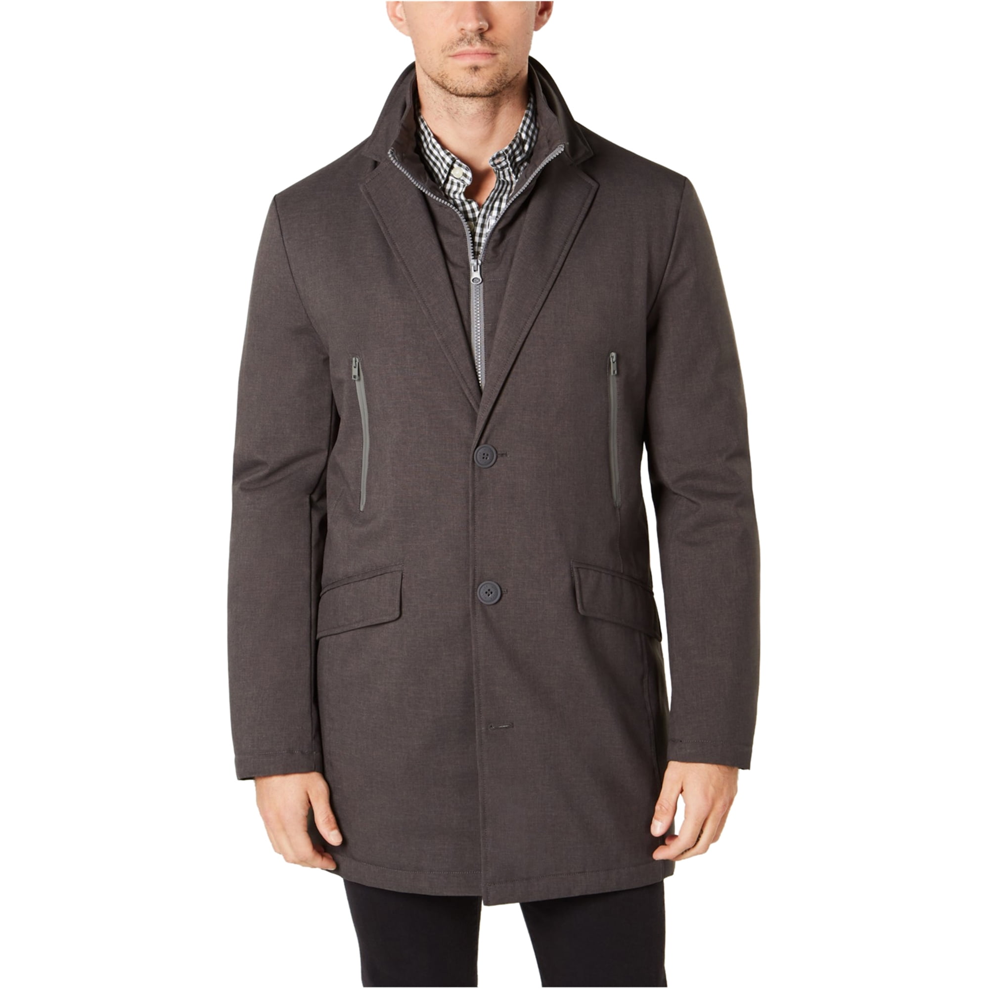 Tommy Hilfiger Mens Robert Raincoat Grey 36 Regular