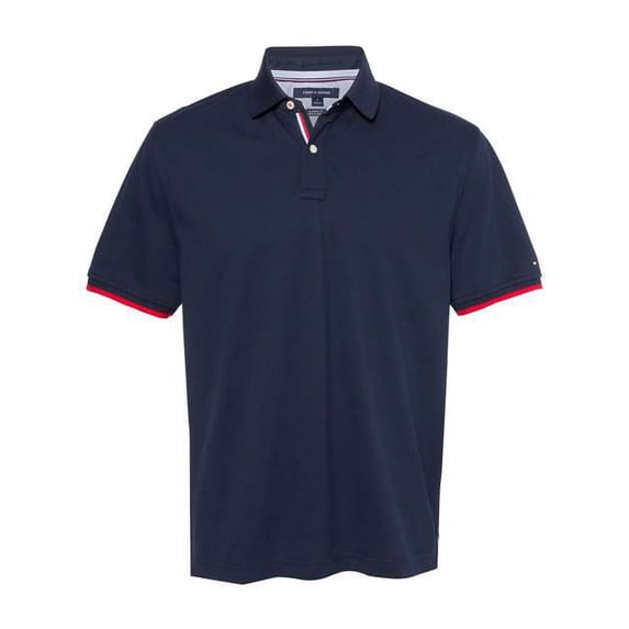 Tommy Hilfiger Mens Sanders Tipped Cotton Piqué Sport Shirt 13H2150, 2XL