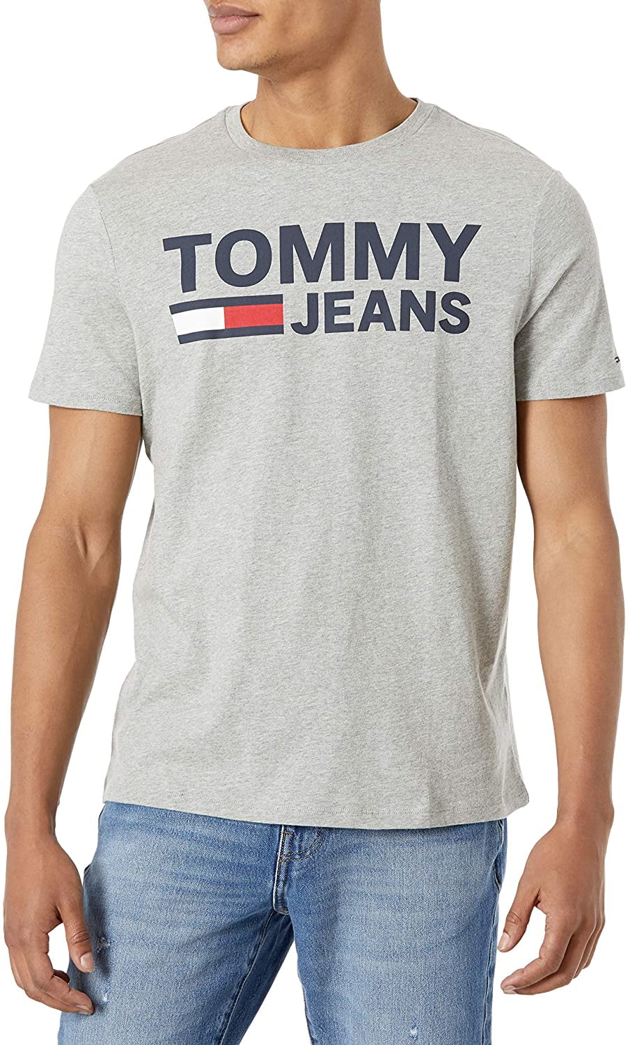 Tommy Hilfiger Mens Short Sleeve Graphic T-Shirt Medium B10 Grey - Walmart.com