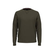 Tommy Hilfiger Mens Signature Solid Crew Neck Sweater Army Green 3XL