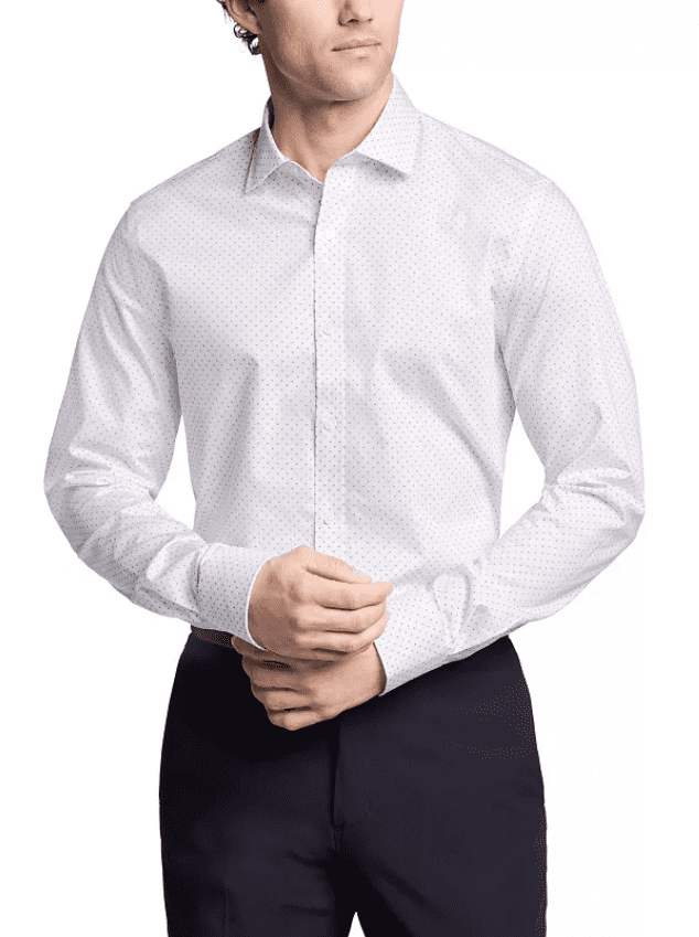 Tommy Hilfiger Mens Slim fit Dress Shirt Medium 15 in 32-33 White Floral