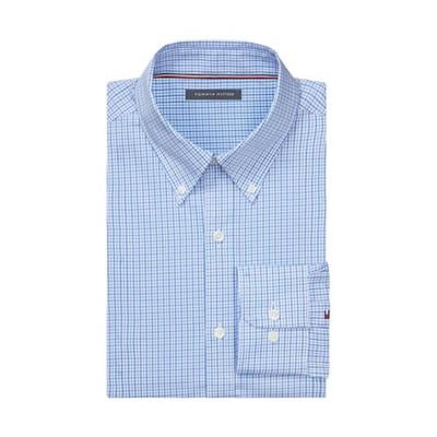 Tommy Hilfiger Mens Slim fit Dress Shirt Small 14.5 in 32-33 Blue Check