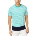 thumbnail image 1 of Tommy Hilfiger Mens Stripe Basic T-Shirt, Green, X-Large, 1 of 2