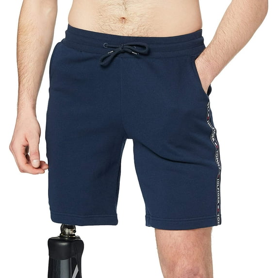 Tommy Hilfiger Mens Tapping Sweat Shorts, Blue Large Navy