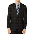 thumbnail image 1 of Tommy Hilfiger Mens Tartan Three Button Blazer Jacket, Black, 42, 1 of 1