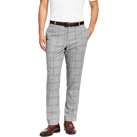 Tommy Hilfiger Mens Tate Woven Plaid Dress Pants