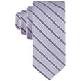 thumbnail image 1 of Tommy Hilfiger Mens Tie Necktie One Size Lilac Purple Blue Striped, 1 of 1