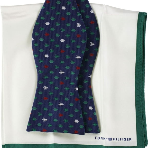 Tommy Hilfiger Mens Tree Neck Tie Set, Blue, One Size