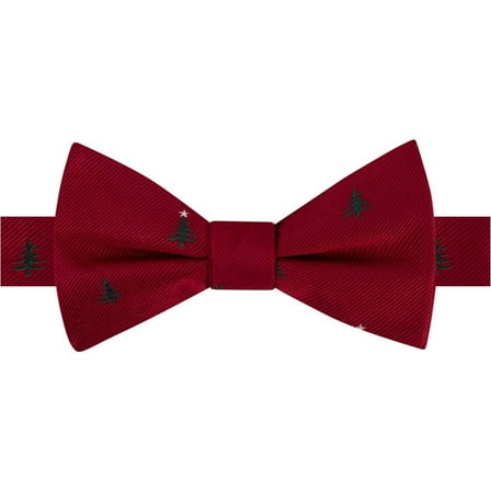 Tommy Hilfiger Mens Tree Star Self-tied Bow Tie, Red, One Size