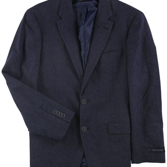 Tommy Hilfiger Mens Two-Button Sport Coat, Blue, 38 Short