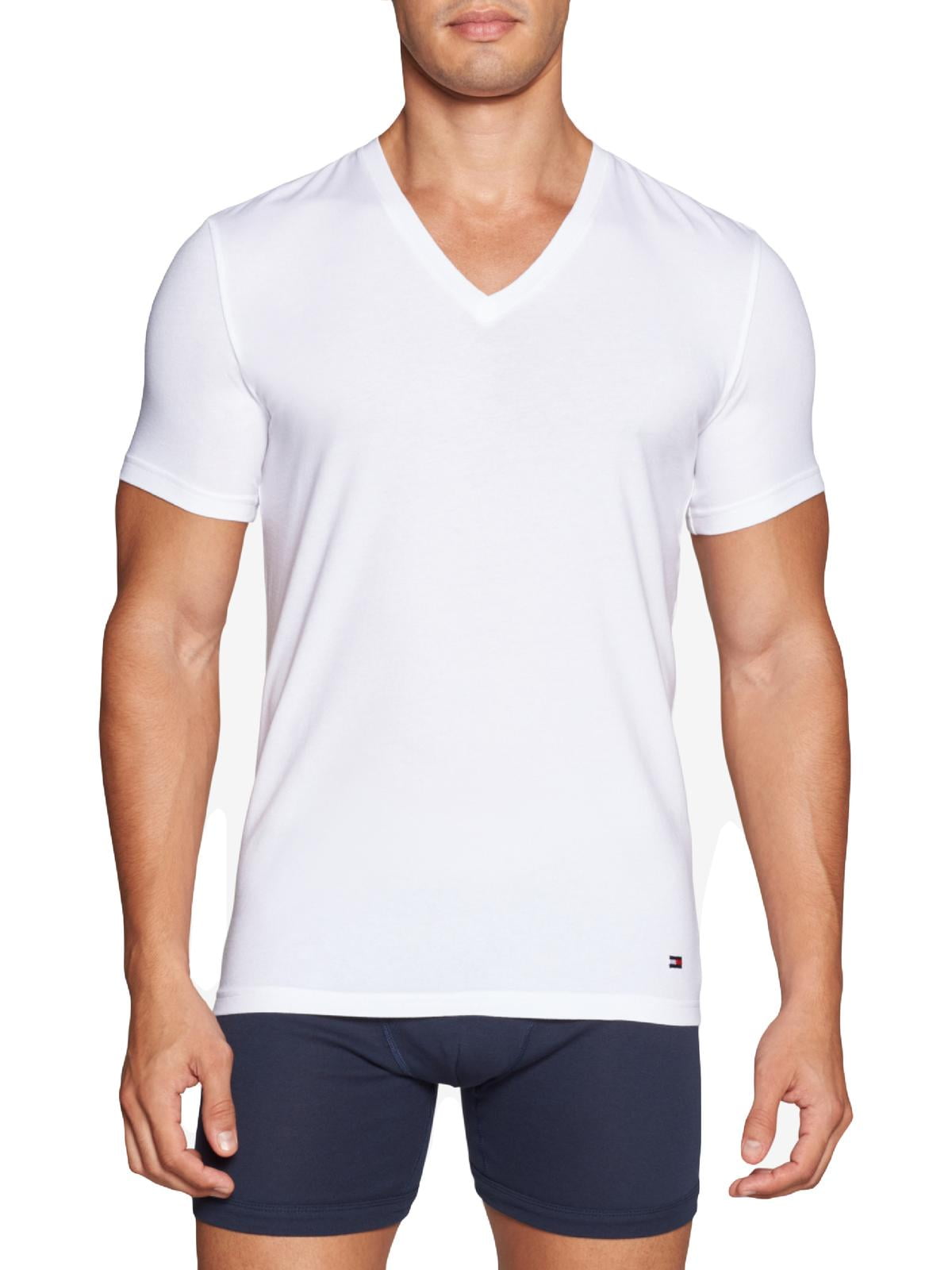 Tommy Hilfiger Men's White V-Neck T-Shirt 3-Pack Kenya Ubuy