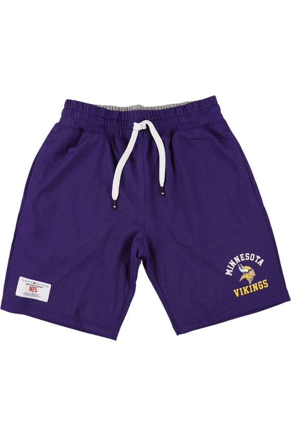Mens Vikings Athletic Workout Shorts, Purple, Medium