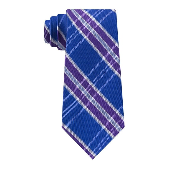 Tommy Hilfiger Men's Vincent Plaid Tie Purple Size Regular