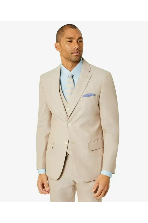 Modern-Fit Th Flex Stretch Chambray Jacket Blazer Beige Size 42R