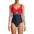 thumbnail image 1 of Tommy Hilfiger NAVY/RED Essential One-Piece Elastic Logo Swimsuit, US X-Small, 1 of 4