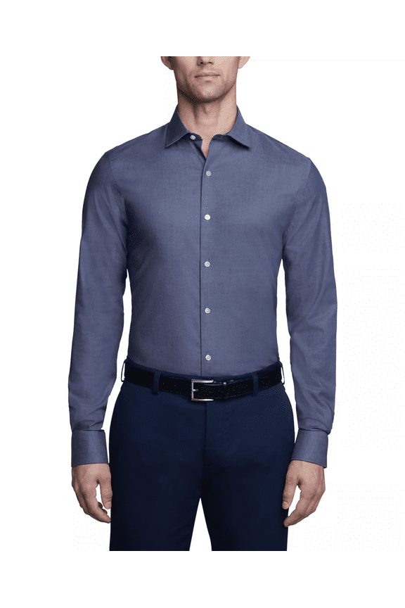 PEACOAT Men's TH Flex Slim Fit Twill Dress Shirt, US 16 32/33