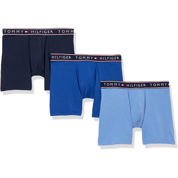 Tommy Hilfiger PERSIAN BLUE Men's Stretch 3-Pack Boxer Briefs, US 2X-Large