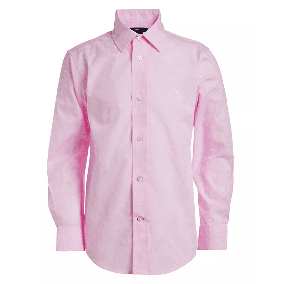 Tommy Hilfiger PINK Big Boys Long-Sleeve Button-up Shirt, US 8
