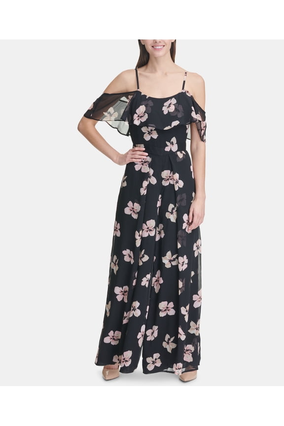 Petite Floral Chiffon Jumpsuit Ballerina Pink Multi 6P