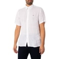thumbnail image 1 of Tommy Hilfiger Pigment Syed Linen Short Sleeved Shirt, White, 1 of 6