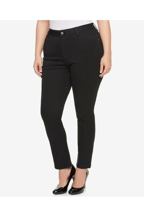 Plus Size Black Wash Jeans Black 18W