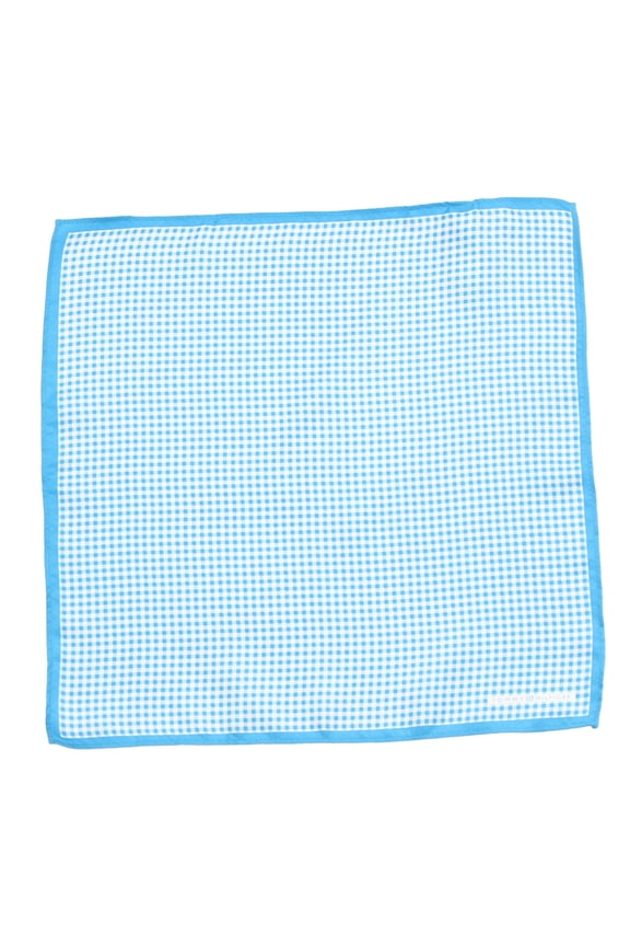 Printed Bordered Gingham Pocket Square
