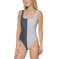thumbnail image 1 of Tommy Hilfiger SAIL AWAY STRIPE SKY CAPTAIN Colorblock One-Piece Swimsuit, US 16, 1 of 3
